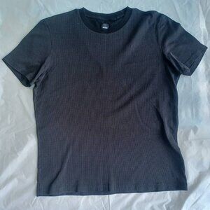 Hugo Boss Pixelated Slim Fit T-Shirt Sz L‎ Black Ringer  Heathering